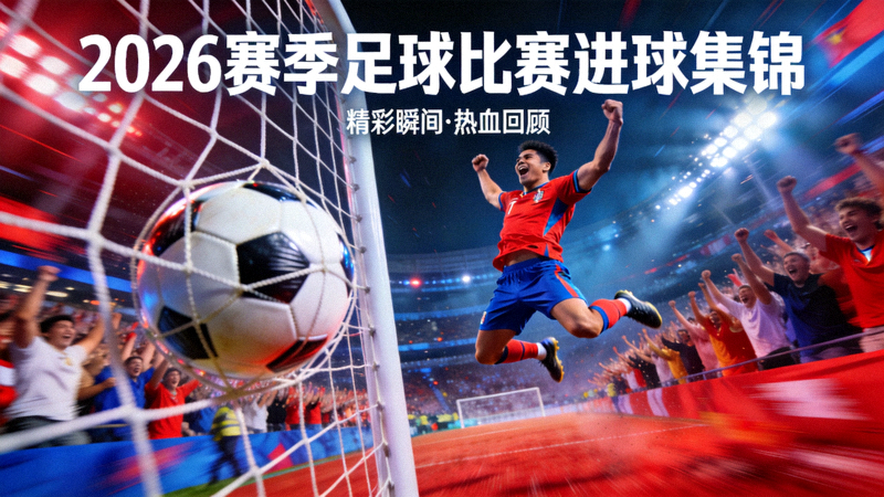 足球比赛进球集锦视频封面，展示2026赛季精彩进球瞬间