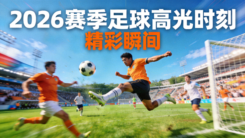 足球比赛精彩瞬间视频封面，收录2026赛季高光时刻